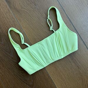 Gilly Hicks Citron Green Bikini Top
